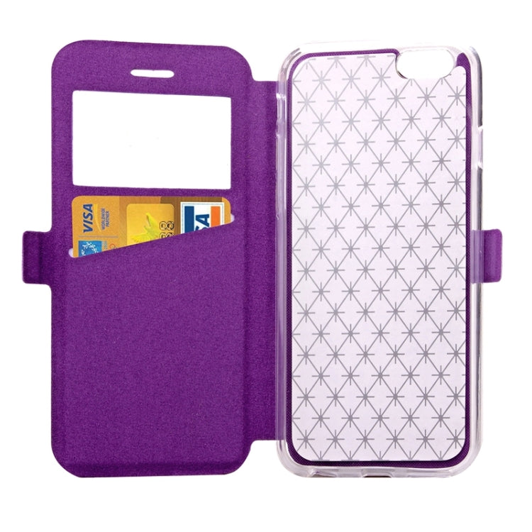 Argyles Texture Horizontal Flip Solid Color Leather Case with Holder & Card Slot & Call Display ID for iPhone 6 & 6s