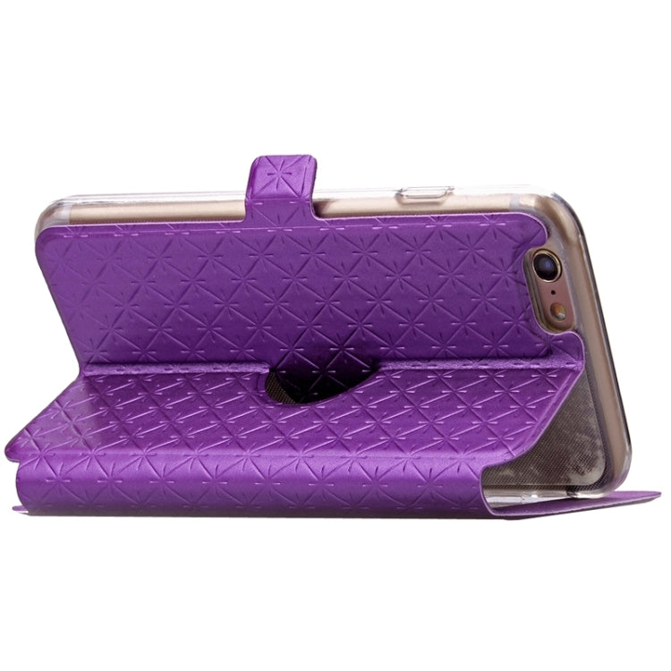Argyles Texture Horizontal Flip Solid Color Leather Case with Holder & Card Slot & Call Display ID for iPhone 6 & 6s