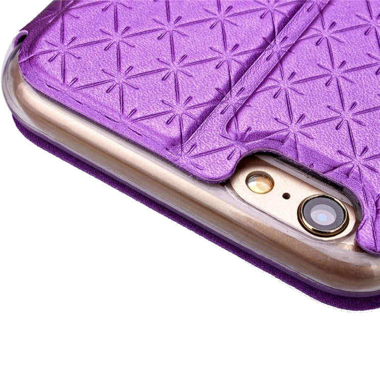 Argyles Texture Horizontal Flip Solid Color Leather Case with Holder & Card Slot & Call Display ID for iPhone 6 & 6s
