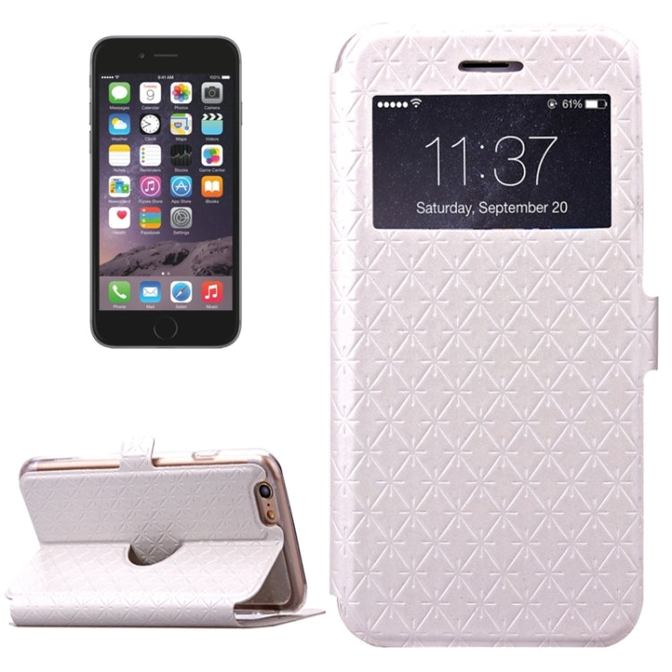 Argyles Texture Horizontal Flip Solid Color Leather Case with Holder & Card Slot & Call Display ID for iPhone 6 & 6s