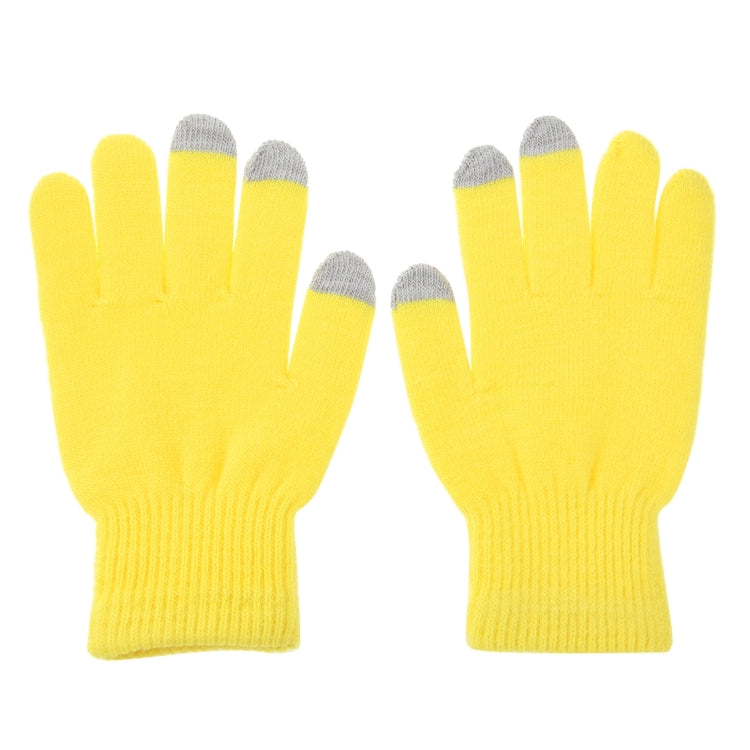Three Fingers Touch Screen Winter Warm Touch Gloves, Size: 21*13cm, For iPhone, Galaxy, Huawei, Xiaomi, HTC, Sony, LG and other Touch Screen Devices(Yellow)