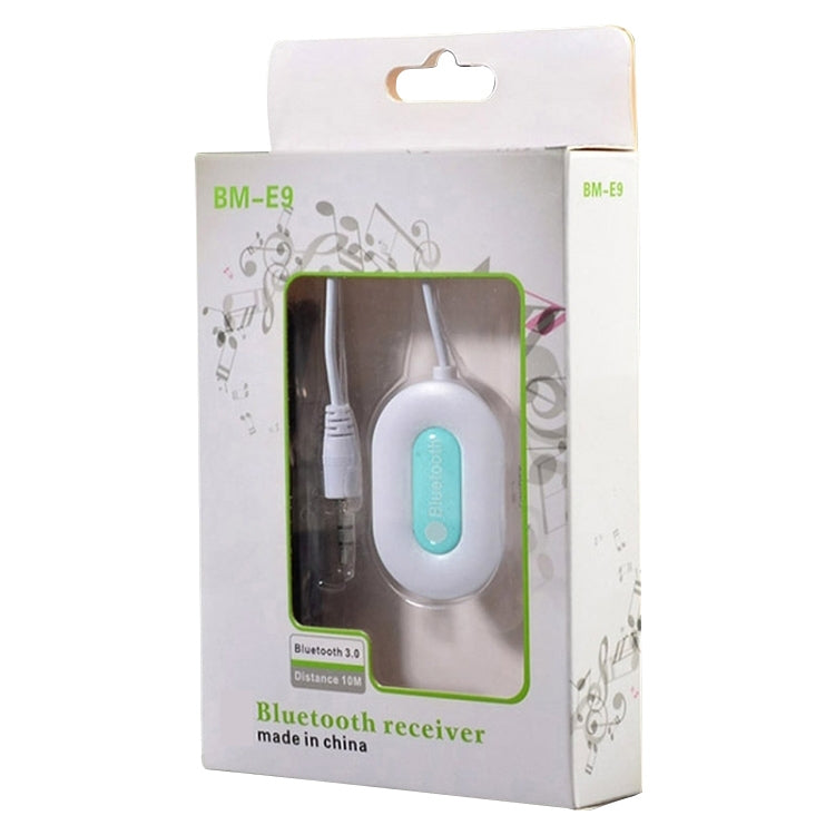 BM-E9 3.5mm Bluetooth 3.0 Adapter Audio Receiver, For iPhone, Samsung, HTC, Sony, Google, Huawei, Xiaomi and other Smartphones