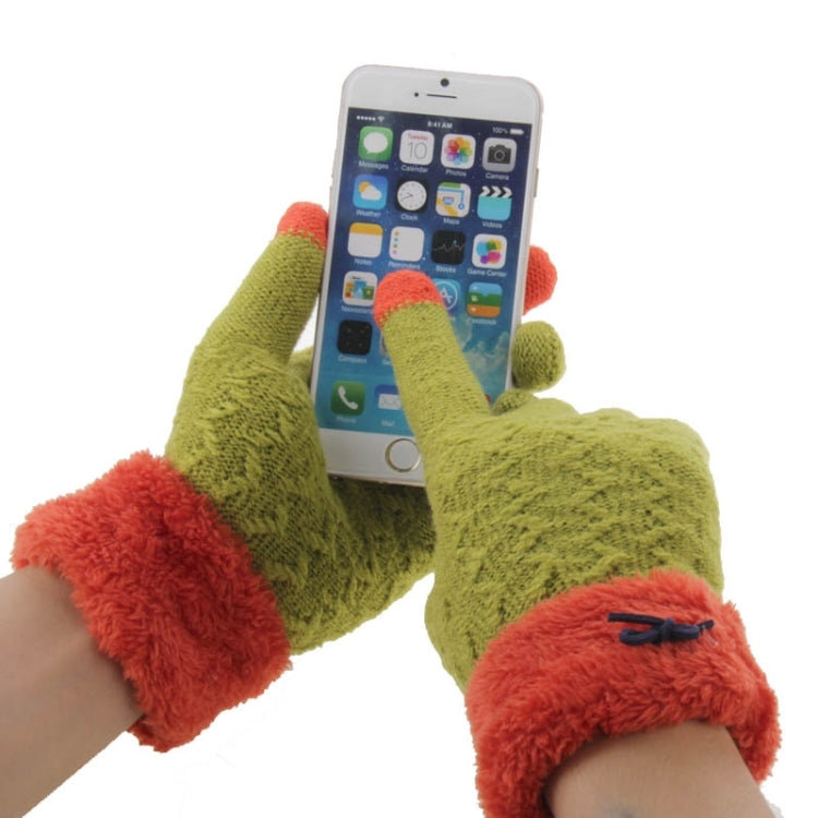 Fashionable Bowknot Style 2-finger Capacitive Touch Gloves for Women