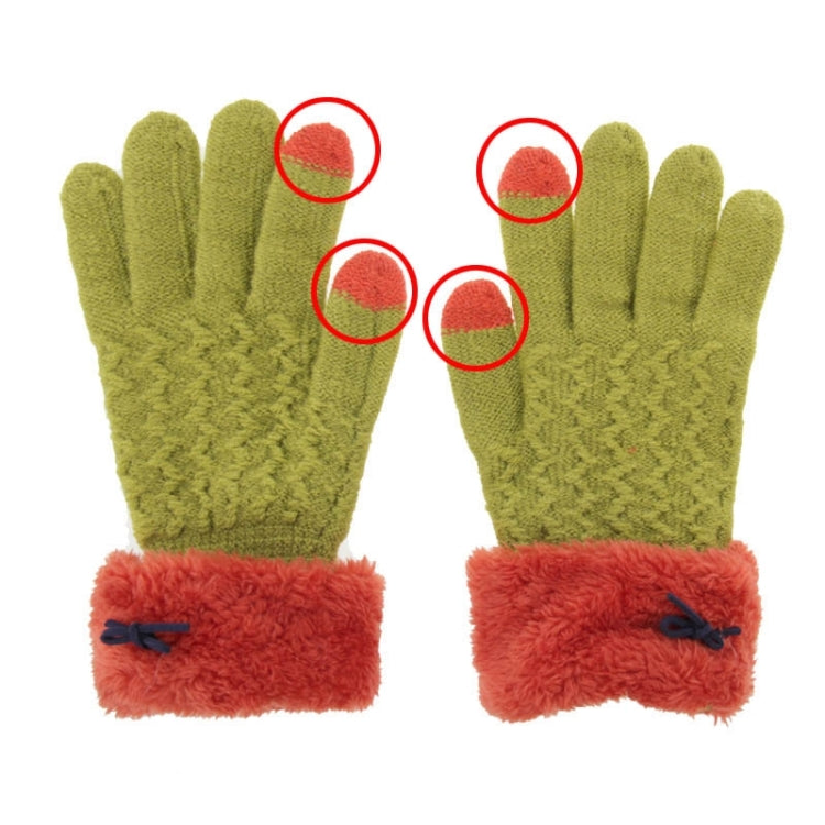 Fashionable Bowknot Style 2-finger Capacitive Touch Gloves for Women