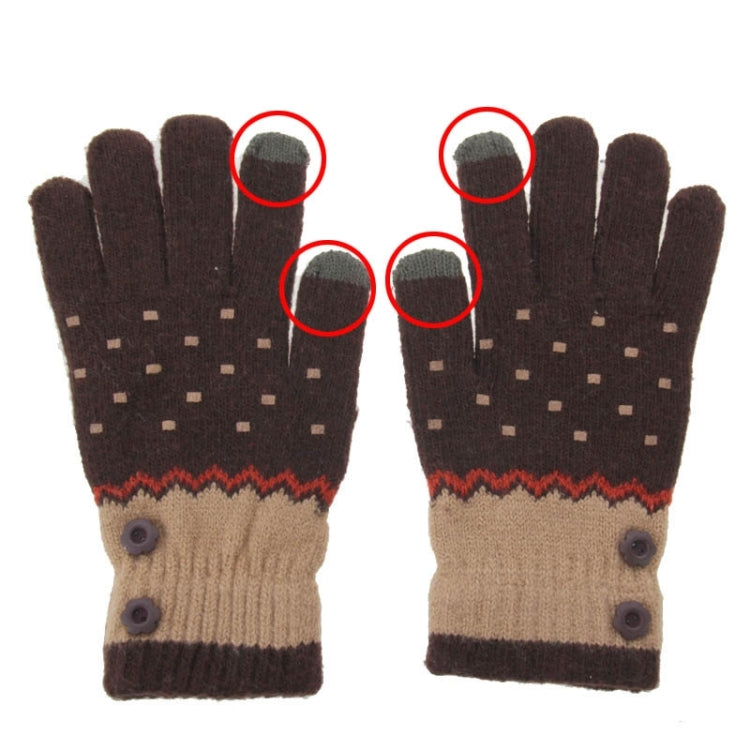 Fashionable Dot Style 2-finger Capacitive Touch Gloves for Women