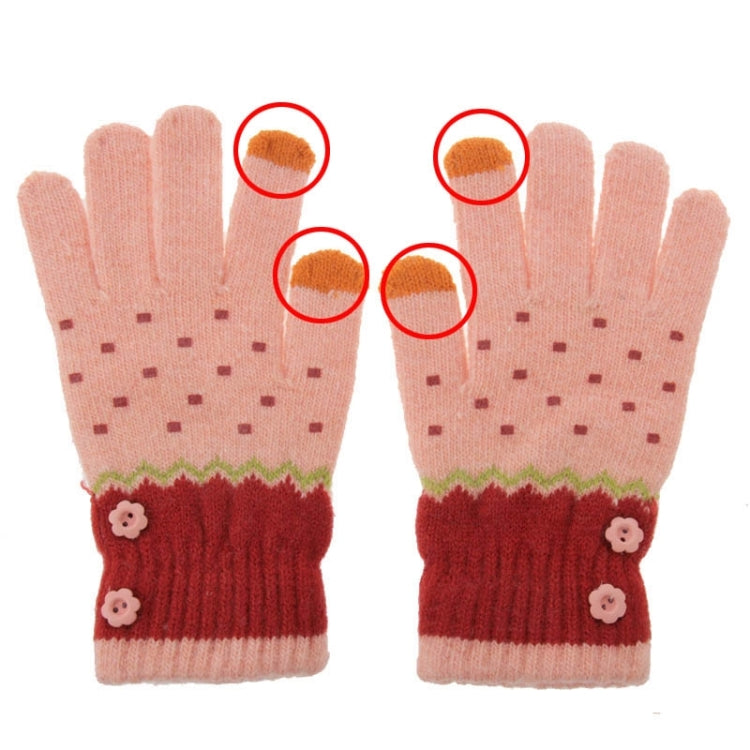 Fashionable Dot Style 2-finger Capacitive Touch Gloves for Women