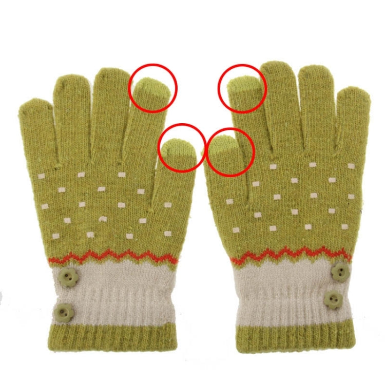 Fashionable Dot Style 2-finger Capacitive Touch Gloves for Women