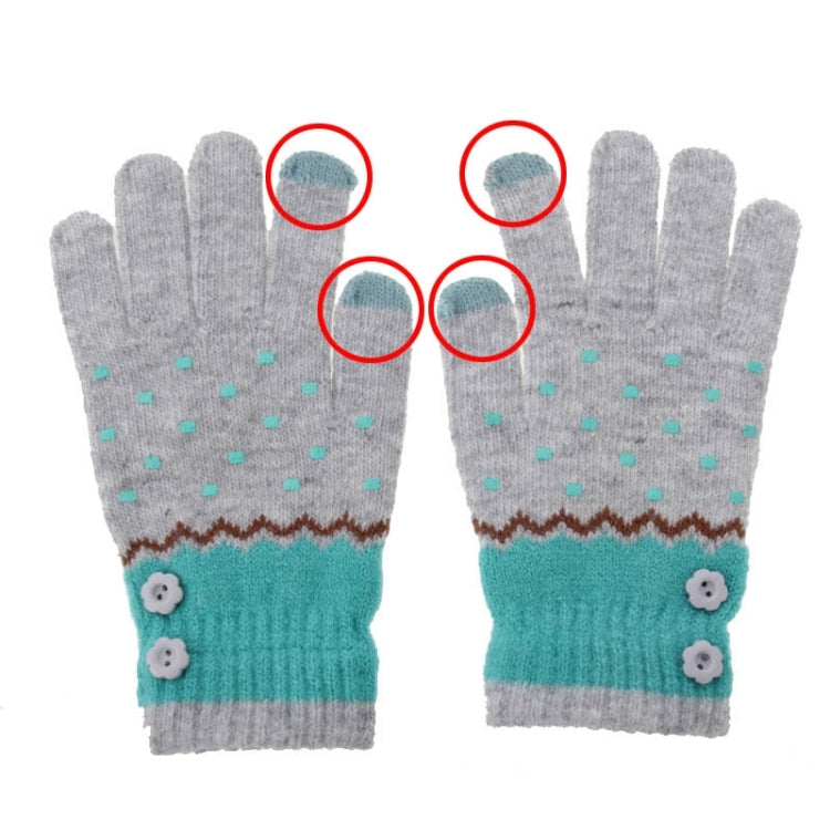 Fashionable Dot Style 2-finger Capacitive Touch Gloves for Women