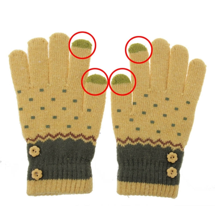 Fashionable Dot Style 2-finger Capacitive Touch Gloves for Women