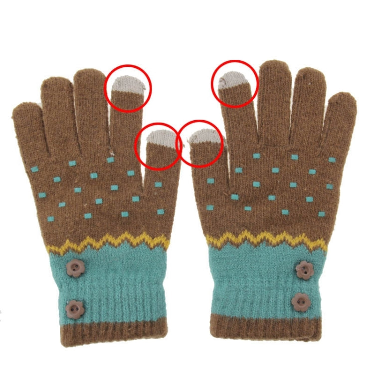 Fashionable Dot Style 2-finger Capacitive Touch Gloves for Women