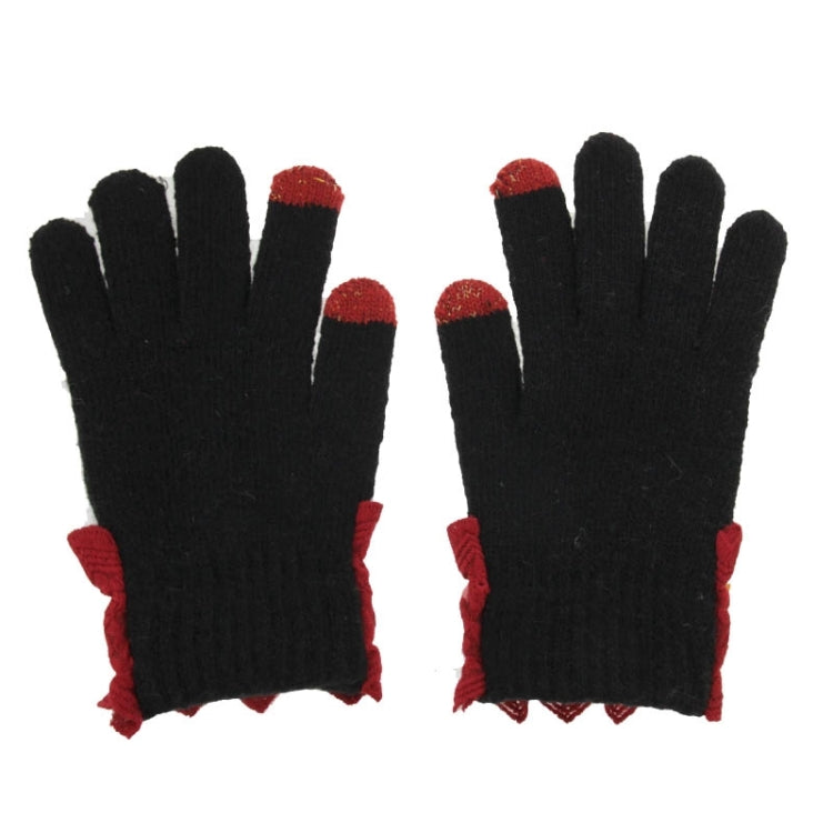 Fashionable Bowknot and Button Style 2-finger Capacitive Touch Gloves for Women, For iPhone, Galaxy, Huawei, Xiaomi, LG, HTC and Other Smart Phones