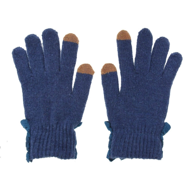 Fashionable Bowknot and Button Style 2-finger Capacitive Touch Gloves for Women, For iPhone, Galaxy, Huawei, Xiaomi, LG, HTC and Other Smart Phones