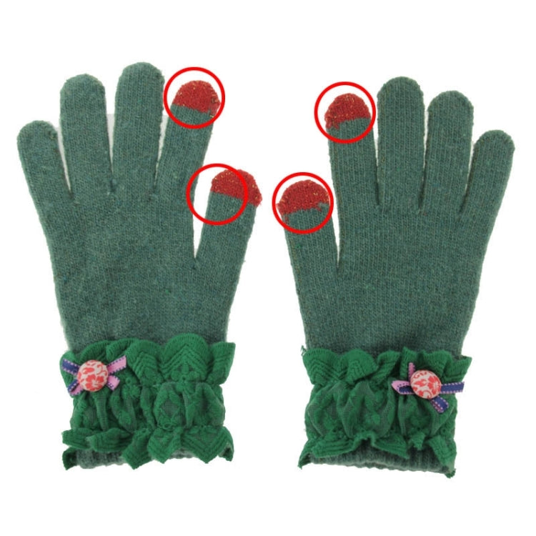 Fashionable Bowknot and Button Style 2-finger Capacitive Touch Gloves for Women, For iPhone, Galaxy, Huawei, Xiaomi, LG, HTC and Other Smart Phones