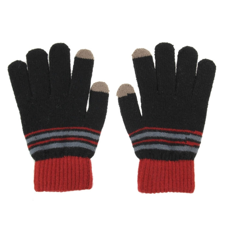 Fashionable Stripe Style 2-finger Capacitive Touch Gloves for Men