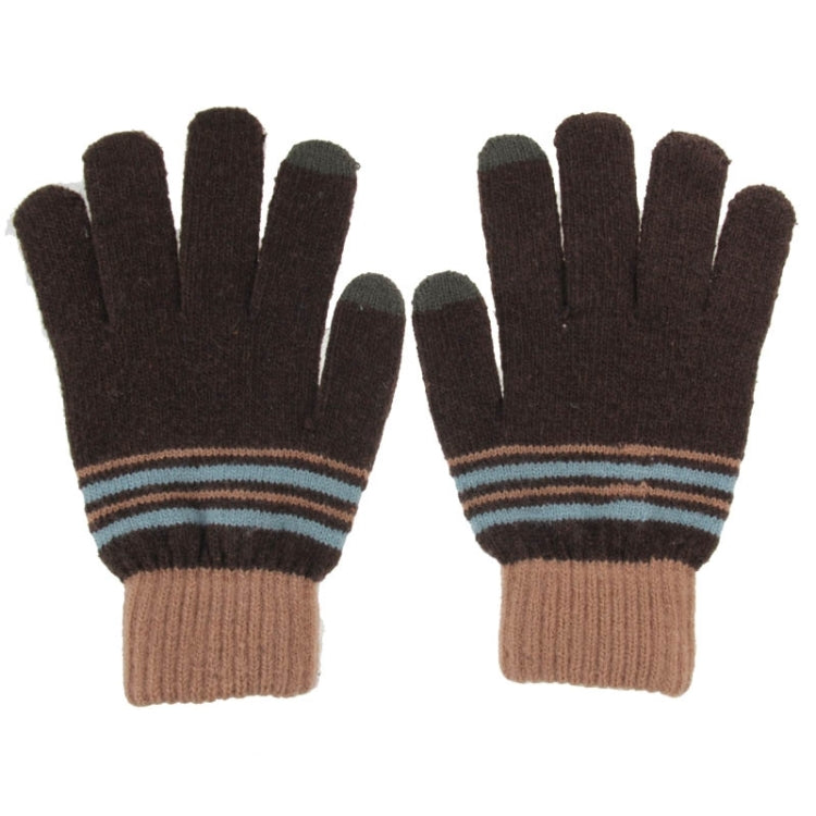 Fashionable Stripe Style 2-finger Capacitive Touch Gloves for Men