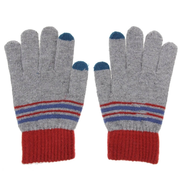 Fashionable Stripe Style 2-finger Capacitive Touch Gloves for Men
