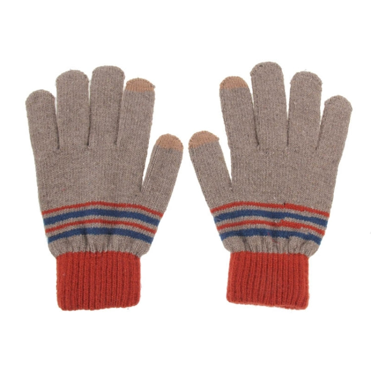 Fashionable Stripe Style 2-finger Capacitive Touch Gloves for Men