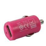 Micro Auto USB in Car Charger for iPad 2 & iPad, iPhone, Mobile, Zune, Output: 5V/2.1A(Pink)