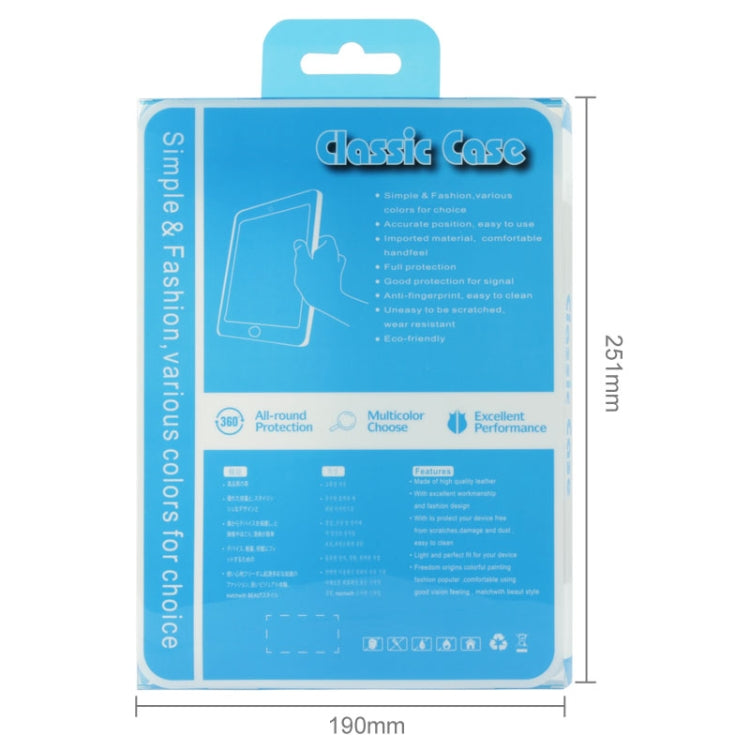 The Plastic Box Packing for iPad 5 Case, Size: 251mm x 190mm x 22mm(Blue)