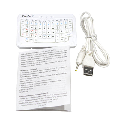 Bluetooth Handheld Keyboard(KP-810-06BTT)(White)