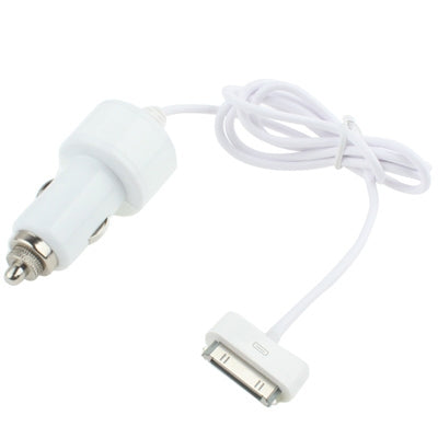 30 Pin 2.1A Car Charger, For iPhone 4 & 4S, iPhone 3GS / 3G, iPad 3 / iPad 2 / iPad(White)
