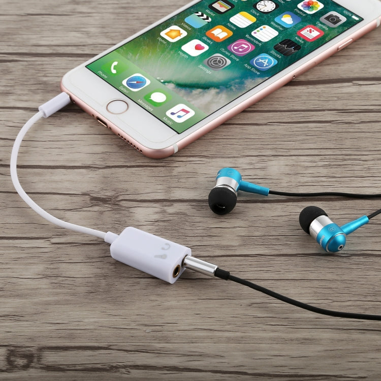 3.5mm Aux Audio Splitter Cable, Compatible with Phones, Tablets, Headphones, MP3 Player, Car/Home Stereo & More(White)