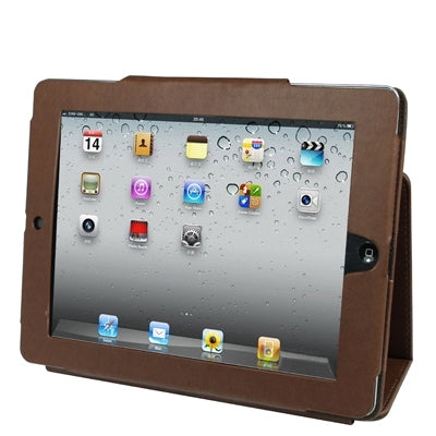 High Quality Leather Case with Holder for iPad 2 (Coffee)