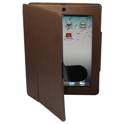 High Quality Leather Case with Holder for iPad 2 (Coffee)