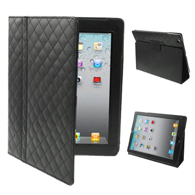 Leather Case with Holder for iPad 2 ,Size:24.7x19.5x1.8cm (Black)