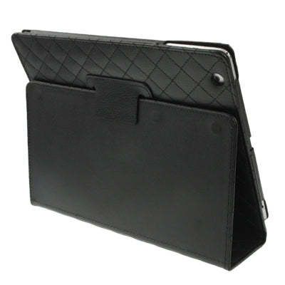 Leather Case with Holder for iPad 2 ,Size:24.7x19.5x1.8cm (Black)