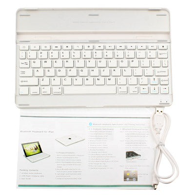 Perfect Design Mobile Bluetooth 3.0 ABS Hard Keyboard for New iPad (iPad 3) / iPad 2(White)