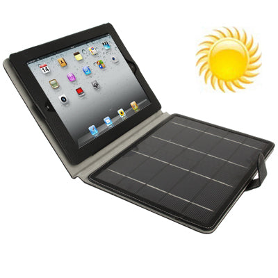 Ultra-thin Leather Case with Detachable Solar Panel for iPad 2 (IS16)