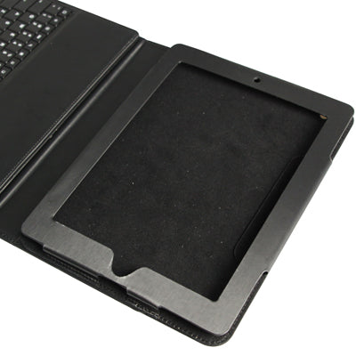 2 in 1 Split design Bluetooth Keyboard + Folding Leather Tablet Case for iPad 2(Black)