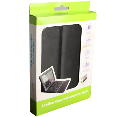 2 in 1 Split design Bluetooth Keyboard + Folding Leather Tablet Case for iPad 2(Black)