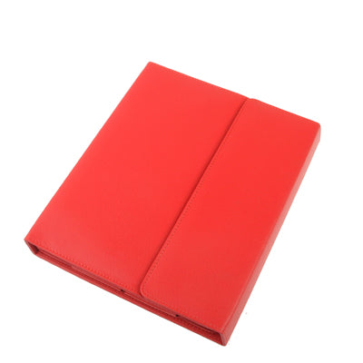 2 in 1 Bluetooth Keyboard + Folding Leather Tablet Case for iPad 2(Red)