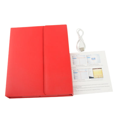 2 in 1 Bluetooth Keyboard + Folding Leather Tablet Case for iPad 2(Red)