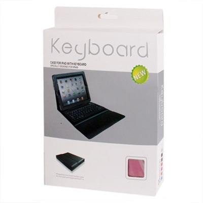 2 in 1 Bluetooth Keyboard + Folding Leather Tablet Case for iPad 2(Red)
