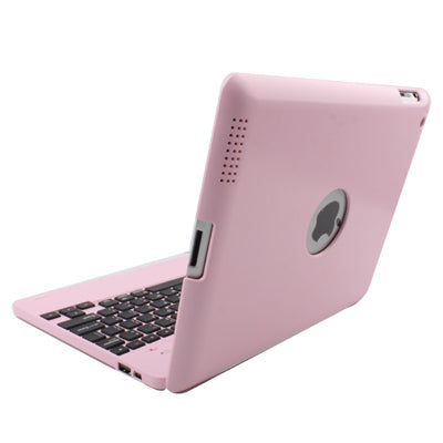 Bluetooth Keyboard with Plastic Tablet Case Holder for iPad 2 / iPad 3 / iPad 4(Pink)