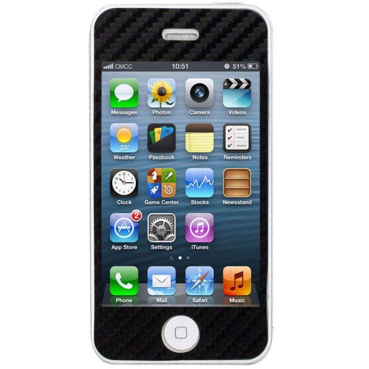 Full Housing Carbon Fiber Skin Sticker for iPad 3 / iPad 2 + iPhone 4 & 4S