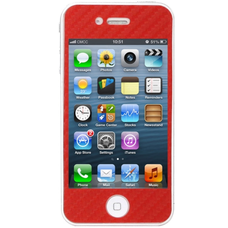 Full Housing Carbon Fiber Skin Sticker for iPad 3 / iPad 2 + iPhone 4 & 4S