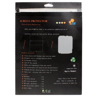 Front + Back Full Body Screen Protectors with Scratch Card for iPad 4 /New iPad (iPad 3) / iPad 2