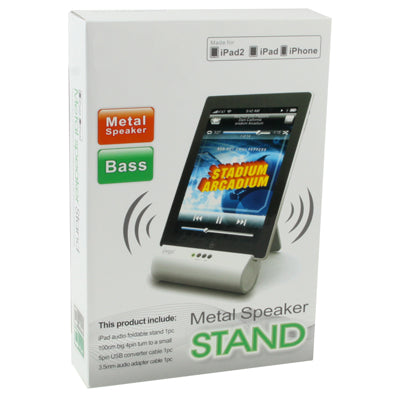 Metal Speaker Stand, Suitable of Charging Stand for iPad 2 / iPad / iPhone 4 / iPhone 3GS