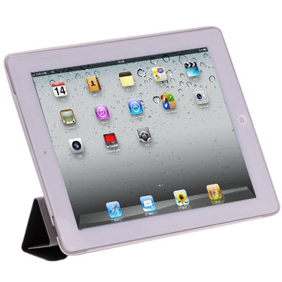 Two-tone 4-fold Smart Cover for iPad 4 / New iPad (iPad 3) / iPad 2, with Sleep/ Wake-up Function