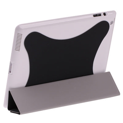 Two-tone 4-fold Smart Cover for iPad 4 / New iPad (iPad 3) / iPad 2, with Sleep/ Wake-up Function