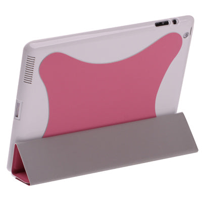 Two-tone 4-fold Smart Cover for iPad 4 / New iPad (iPad 3) / iPad 2, with Sleep/ Wake-up Function