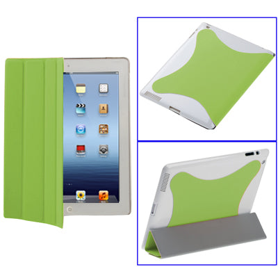 Two-tone 4-fold Smart Cover for iPad 4 / New iPad (iPad 3) / iPad 2, with Sleep/ Wake-up Function