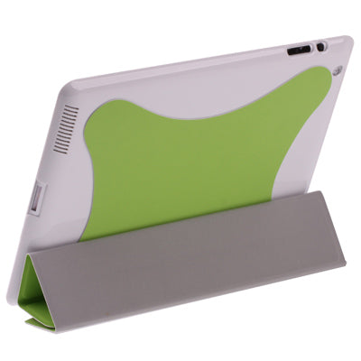 Two-tone 4-fold Smart Cover for iPad 4 / New iPad (iPad 3) / iPad 2, with Sleep/ Wake-up Function