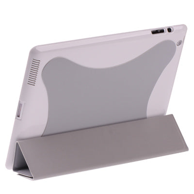 Two-tone 4-fold Smart Cover for iPad 4 / New iPad (iPad 3) / iPad 2, with Sleep/ Wake-up Function