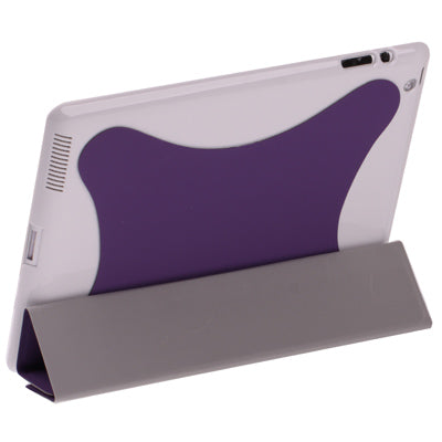 Two-tone 4-fold Smart Cover for iPad 4 / New iPad (iPad 3) / iPad 2, with Sleep/ Wake-up Function