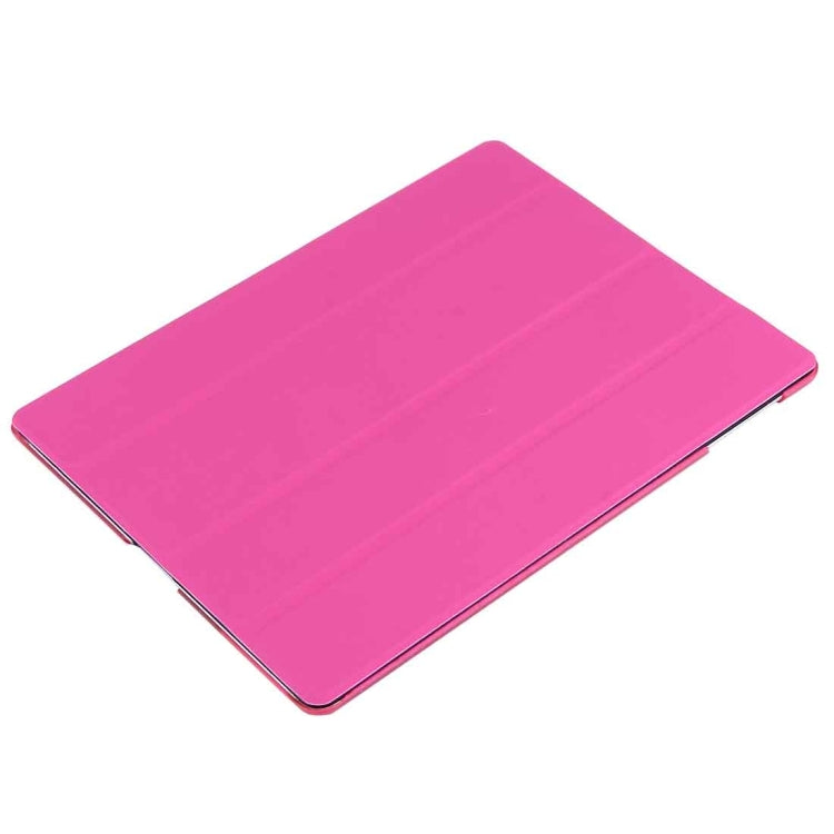 Folding Leather Case with Sleep / Wake-up Function & Holder for iPad 2(Pink)